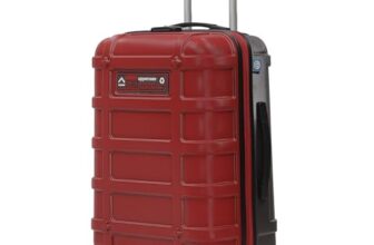 uppercase Cargo 66cm(Medium)Check-in Trolley Bag Dual Tone Sustainable Hardsided Luggage Secure Combination Lock Scratch-Proof Surface Mesh ConviPack Suitcase 4 Spinner Wheel for Men & Women(Red)