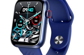 itel ICON-2 Smartwatch with BT Calling, 1.83″ HD Display with a 550 nits Peak Brightness, Functional Crown, IP68, 150+ Watch Faces, 24Hr Health Monitor and Voice Assistant (Blue)