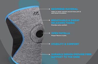 NIVIA Orthopedic Knee Support for Men & Women with Patella Hole Slip-in Premium Breathable Compression Knee Sleeve, Enhanced Performance in Sports, Workouts & Daily Activities(Grey, S), Single Piece