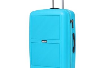 ACEPACK Carbon 58 cm Small Cabin Size Hard-Sided Luggage Trolley Bag – Lightweight & Durable Polypropylene Suitcase with Anti-Theft Zipper & Number Lock for Travel (20, Teal)