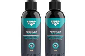 Beardhood Aqua Clear Face Wash for Men | Fight Acne & Pimples, Brighten Skin, Clears Dirt, Oil Control, Refreshing Feel – Multi-Action Formula – Pack of 2