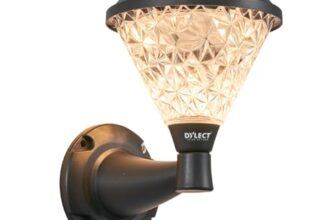 Dylect® Luxe Decorative Solar Light/Lamp for Wall, Home Entrance, Balcony, Terrace, Outdoor Garden, Multi Color LED, IP65 Waterproof, Wireless Remote, Wall Mount, Auto On-Off (Cone Shape, Small)