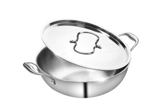Fackelmann 2.5 Liter Kadai 24 CM, Triply | German Quality | Energy-Efficient | Non-Toxic | Versatile Cookware | Hassle-Free Maintenance | Triply Stainless Steel kadai | Kadai for Cooking