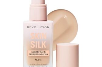 Revolution Skin Silk Serum Foundation- F6.2, Neutral Cool 23ml | Lightweight, Hydrating Foundation with Hyaluronic Acid & Peptides | Natural, Radiant Finish with Light-Medium Coverage | Long-Lasting Base Makeup | Shades Specially Selected for Indian Skin Tones