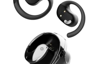 Fire-Boltt Newly Launched Aero Glide Open Ear Wireless TWS Earbuds, Custom EQ, Bluetooth 5.4 Earphones, 50H Playtime, Fast Charging Case, 50ms Low-Latency Gaming & Touch Controls Midnight Black