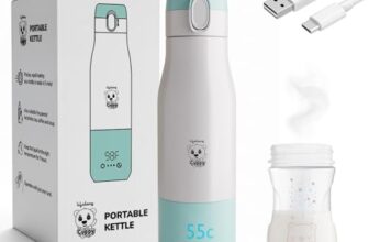 Lifelong Cuppy Milk Warmer and Storage for Babies 350 Ml|Portable Baby Milk Warmer with Digital Touch Panel & Temperature Setting|Type C Charging|10500 mAh Long Battery Life & Breakproof Inside Steel