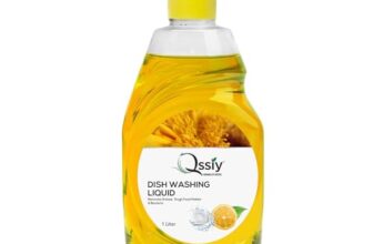 Qssiy Lemon Dishwash Gel, 1L Can | Tough on Grease, Gentle Hands, Bulk Refill