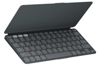 Logitech Keys-to-Go 2 Portable Bluetooth Keyboard for Tablet with Built-in Cover, Slim and Compact Wireless Keyboard for Windows, Android, Linux, iPad, iPhone, Mac – Graphite