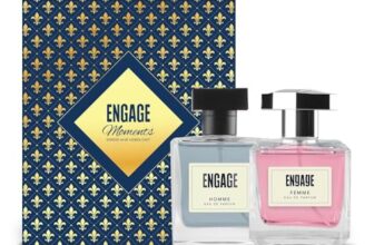 Engage Gift Set – Moments Luxury Perfume Gifts For Women & Men, Homme & Femme 200ml, Long Lasting Smell Men & Women Perfume, Pack of 2, Best Birthday, Anniversary Gift Hamper by ITC, Eau De Parfum