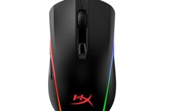HyperX Pulsefire Surge RGB Wired Optical USB Gaming Mouse, Pixart 3389 Sensor up to 16000 DPI, Ergonomic, 6 Programmable Buttons – Black (HX-MC002B)