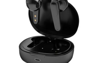 LUMIFORD Max T45 Earbuds, 40MS Low Latency, Advanced BT v5.3 with Mic, IPX4 Water Resistant True Wireless Earbuds with Distortion Free Technology,13mm Hi-Fi Bass Drivers & 24Hrs Playtime