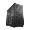 Sharkoon MS-Z1000 Mid Tower PC Computer Case I Support Mini-ITX, Micro-ATX MB I Side Panel Tempered Glass with 3 x 120 mm Red LED Fan (pre-Installed) and 1x 80 mm PWM Fan (Pre-Installed) – Black