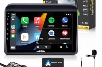 Audio Wheels Maruti Ertiga 2010+: 9-Inch 1280P IPS Android 2/32 Car Display with Gorilla Glass – Double Din Car Stereo, Android 13,+ AHD Camera & Dashboard Frame (Maruti Ertiga 2010+)