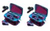 MB Star M19 TWS Bluetooth 5.0 Wireless Earbuds in Ear True Wireless Stereo Earbuds with Mic| LED Digital Display with Flashlight, Deep Bass Bluetooth Headphones, Upto 12Hrs Battery – Black, Pack of 2