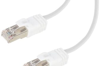 Amazon Basics Cat 7 Ethernet Cable, RJ45 LAN Patch Cable, 10 Gigabit High-Speed Internet Network Cable for Security Camera, Router, Modem, Gaming & PC, 25 Feet (7.62 m), White