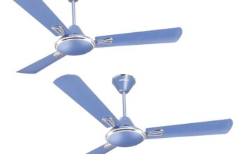 Havells 1200mm Festiva ES Ceiling Fan | Premium Finish, Decorative Fan, Elegant Looks, High Air Delivery, Energy Saving, 100% Pure Copper Motor | 2 Year Warranty | (Pack of 2, Ocean Blue)