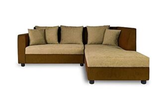 Wakefit Sofa Set | 1 Year Warranty | 2 Seater Sofa for Living Room, Wooden Sofa Set, Couch for Living Room – Skiver(JIO : Toffee Brown & Amphora Brown)