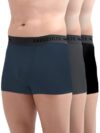 Freecultr Men’s Underwear Anti Bacterial Micromodal Airsoft Trunk – Non Itch No Chaffing Sweat Proof – Size XL Pack of 3-Ash Grey,Prussian Blue,Pot Black