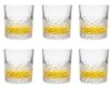 MosQuick® Whiskey Glasses(Set of 6)-300ml Sculpted Scotch Glass,Old Fashioned Glasses,Crystal Bourbon Rock Glasses,Large Bar Glasses,Unique Glassware Tumblers for Cocktails mocktails