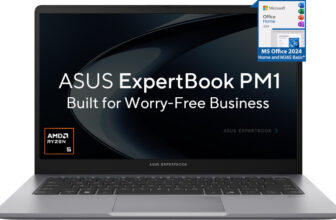 ASUS Expertbook AMD Ryzen 5 Hexa Core 150 – (16 GB/512 GB SSD/Windows 11 Home) PM1403CDA-S60409WS Laptop(14 inch, Misty Grey, 1.40 kg, With MS Office)