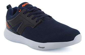 SPARX Mens Sm-500 Navy Blue Neon Orange Running Shoe – 9 UK (SM-500)
