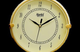 AJANTA Analog 19 cm X 19 cm Wall Clock(Gold, With Glass, Standard)