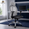 Oakcraft Matrix 3 Year Warranty Ergonomic with Comfortable Pads Ergonomic Mesh Office Adjustable Arm Chair(Grey, Optional Installation Available)