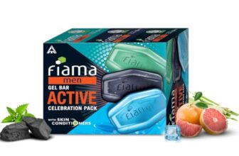 Fiama Men Gel Bar Active Celebration Pack with 3 Unique Gel Bars, 375g (125g – Pack of 3),Charcoal and Grapefruit, Refreshing Pulse and Energising Sport for Moisturised Skin, Soap for Men, For All Skin Types