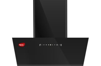 Pigeon Xtreme DLX 75 cm Inclined Kitchen Chimney 1500 m3/hr suction |Touch & Gesture Control | Heat Auto Clean | 7 years warranty on motor| (Black)