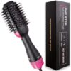 Professional 1000W One Step Hair Dryer Brush and Volumizer 3-in-1 Hot Air Styler Ion Generator Hair Straightener Curler Comb Ceramic Tourmaline Blow Dryer for All Hair Types Frizz-Free Salon Results (Pack of 2)