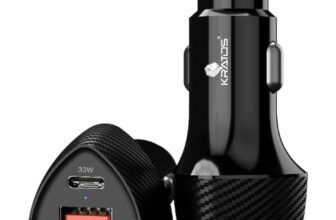 Kratos 51W PD + QC Fast Car Charger | Car Charger Type C Fast Charging | 12V Car Mobile Charger for iPhone & Android | Ultra-Compact Car Charging Adapter