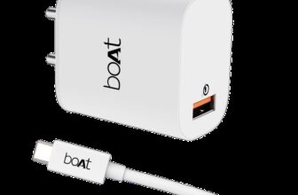 boAt 18W Power WCD QC3A Charger combo (Type C )(White, Cable Included)