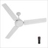 Polycab Airika BLDC 100% CopperHigh Air Delivery with 2 Year Warranty BLDC Motor with Remote 1200 mm Ceiling Fan(5 Star | White | Pack of 1)