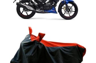 Two Wheeler Bike Cover Compatible for TVS Apache RTR Bike Cover with Water-Resistant and Dust Proof Premium Colour RedStrip