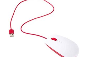 Official Raspberry Pi Mouse | Optical USB Mouse, 3-Button Design, Comfortable Ergonomic Grip, Compatible with All Raspberry Pi Models & Desktop Computers