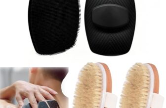 4pcs Body Scrubber Set, Silicone Body Scrubber for Bathing, Scrubber for Body, Dry Brushing Body Brush, Silicone Loofah for Bathing, Back Scrubber for Men & Women Exfoliating