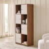 Home Centre | Addison 4-Tier Book Cabinet | Engineered Wood | Brown | 1 Year Warranty