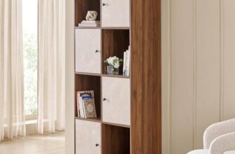 Home Centre | Addison 4-Tier Book Cabinet | Engineered Wood | Brown | 1 Year Warranty