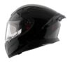 Axor Apex Solid ISI ECE DOT Certified Glossy Black Full Face Dual Visor Helmet for Men and Women with Pinlock Fitted Outer Clear Visor and Inner Smoke Sun Visor Black(L)