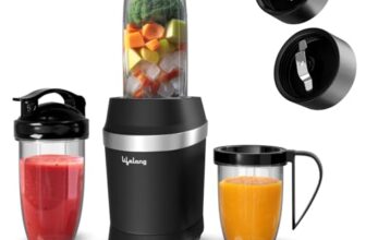 Lifelong Nutri Blender for Smoothies and Juices 100% Copper Motor- 1000 Watt & 22000 RPM | Detachable Handle 3 jars Mixer Grinder, Electric Blender for Kitchen, Fruits & Vegatable, 6 Leaf Blade