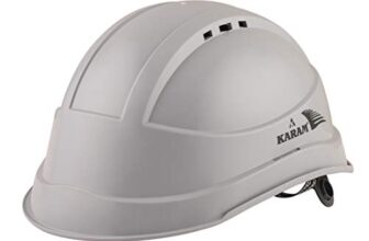 Karam ISI Marked Safety Helmet with Slider Type Adjustment for Outdoor Head Protection (Apex Grey) PN545