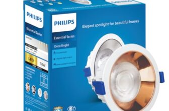 PHILIPS 18 Watt Rose Gold Reflector LED Ceiling COB Round Spot Light with Focused Beam | Cut Out: 138mm | Cool Day Light, Pack of 1 (Deco Bright)