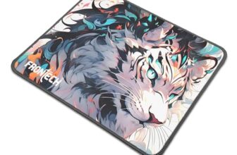 FRONTECH Gaming Mouse Pad | 300mm x 250mm x 2mm | Ultra-Smooth Micro-Textured Surface | Non-Slip Rubber Base | Stitched Edges (MSP-0063_Grey)