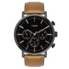 TIMEX Analog Watch for Man with Black Round Dial & Tan Leather Strap Band Water Resistant Men’s Wrist Watches – TWEG20006
