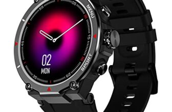 Noise Force Rugged & Sporty 1.32″ Bluetooth Calling Smart Watch, 550 NITS, 7 Days Battery, AI Voice Assistance, Smart Watch for Men (Jet Black)