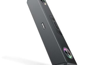 Intex Beast Pro 20X Soundbar 20W Output with RGB Light | Bluetooth 5.0, USB, AUX, TF Card, TWS Pairing, Type-C Charging, 10 Hours Playback, Portable Home Audio Speaker System