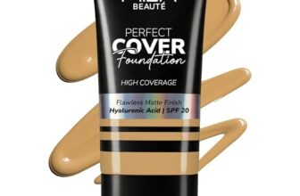 Mila Beauté Perfect Cover Foundation with Hyaluronic Acid & SPF 20 | High Coverage & Flawless Matte Finish | Super Hydrating & Lightweight Formula | Suitable for All Skin Types – 7 Sand