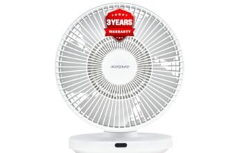 Acerpure Cozy F3 Table Fan with Air Circulator |3years warranty| Energy efficient BLDC motor|Remote control|3D airflow technology |Swing mode |16 speed control and LED display|Whisper-quiet (White)