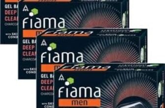 Fiama Men Deep Clean Gel Bar, With Charcoal, Grapefruit & Skin Conditioners, 500g (125g – Pack of 3+1),Skin Friendly pH, Soap for Men, For All Skin Types