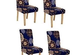 Cortina Chair Cover Slipcover Chair Cover Washable Softness for Elastic Installation Chair Protector Spandex Pack of 6
